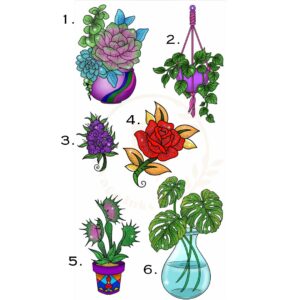 Glitter Plants Flash Sheet